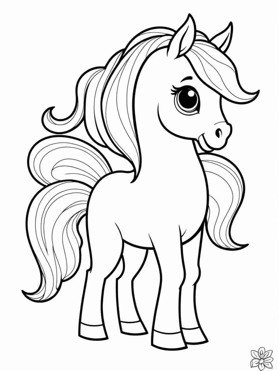 Cute Horse Picture Coloring Pages