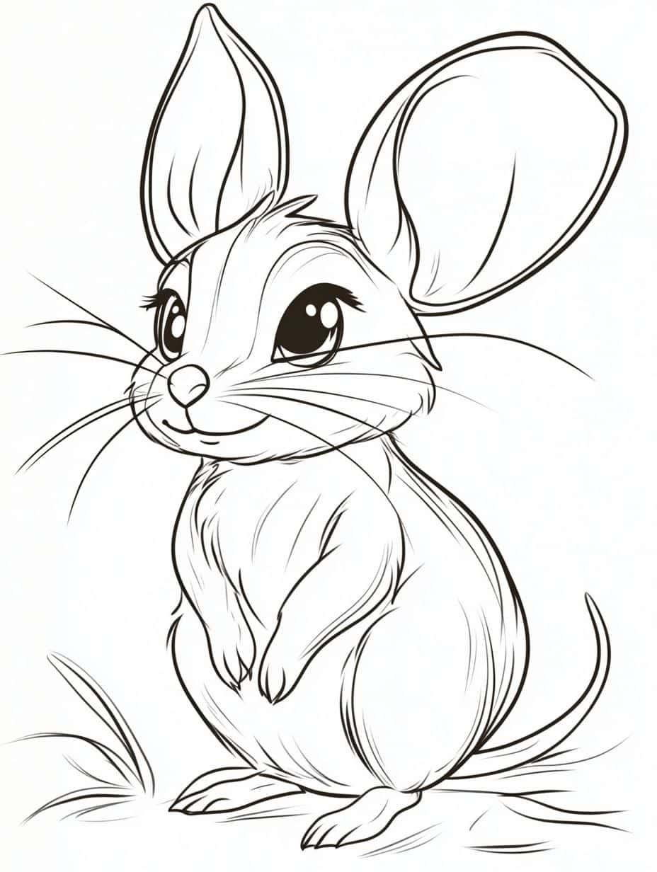 Cute Jerboa Coloring Pages