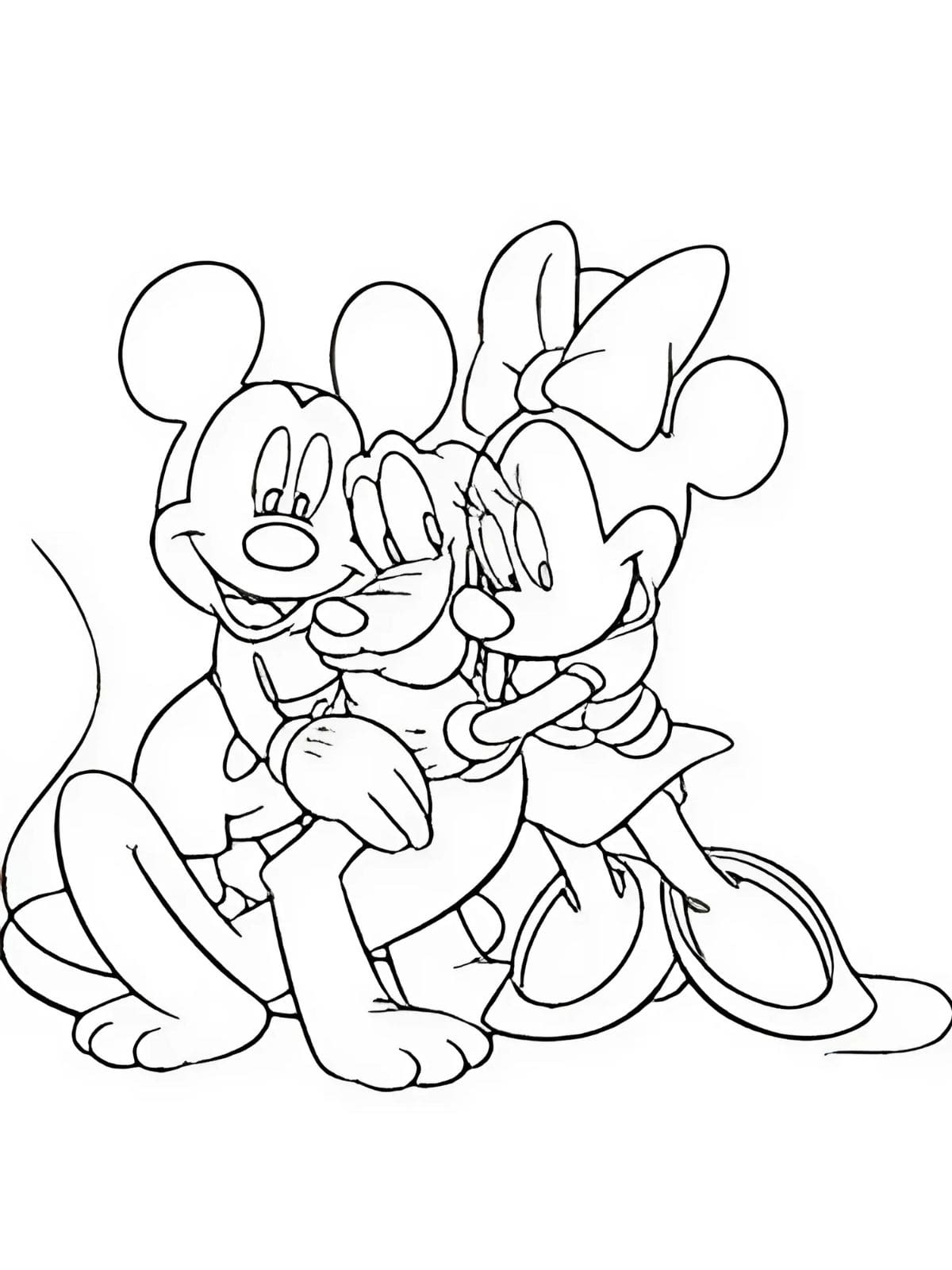 Cute Mickey Mouse And Friends Coloring Pages