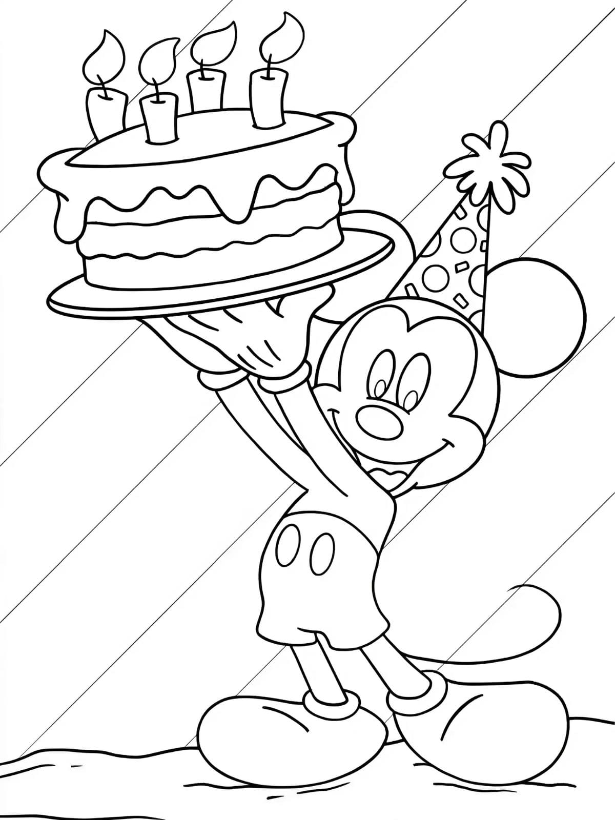 Cute Mickey Mouse Coloring Pages