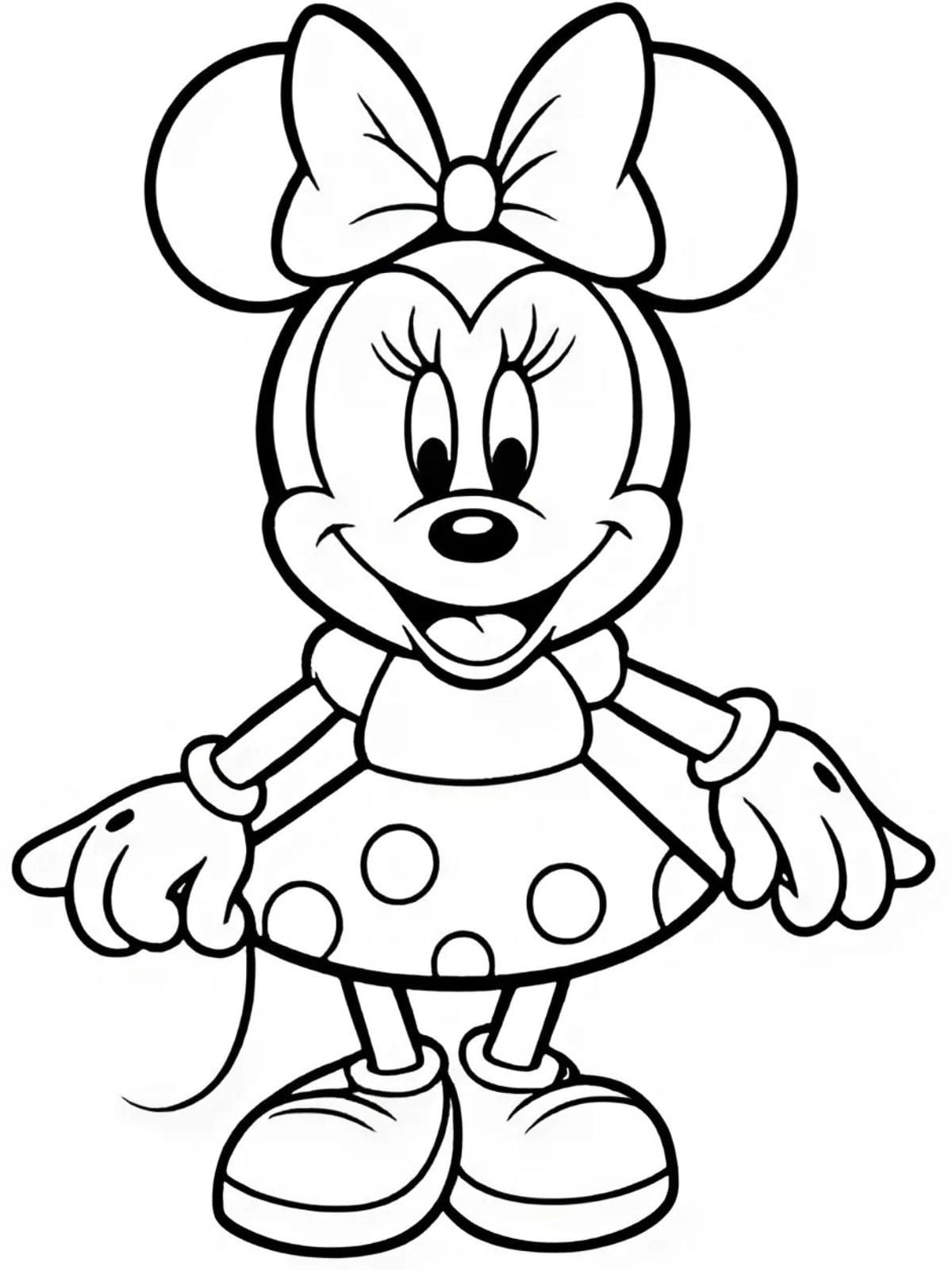 Cute Minnie Mouse Coloring Pages