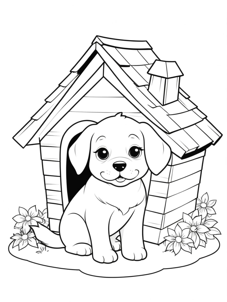 Cute Puppy Dog Coloring Pages