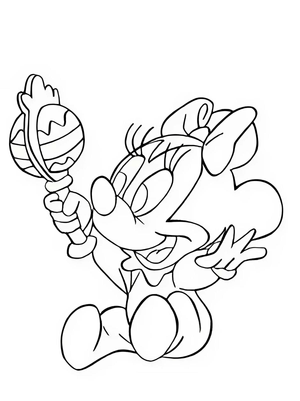 Cute Summer Minnie Mouse Coloring Pages