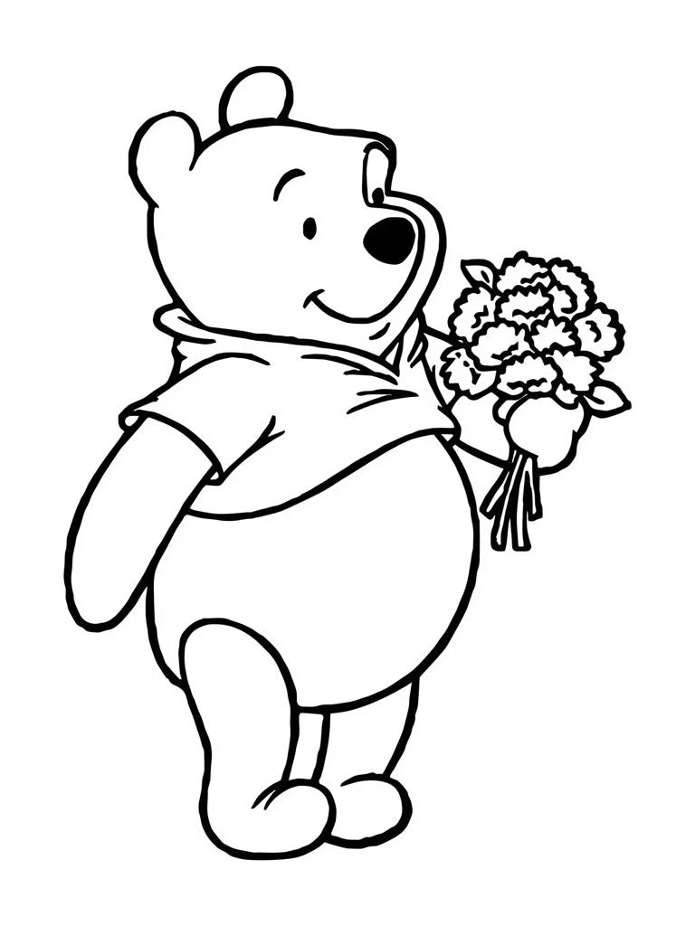 Cute Winnie The Pooh Coloring Sheets