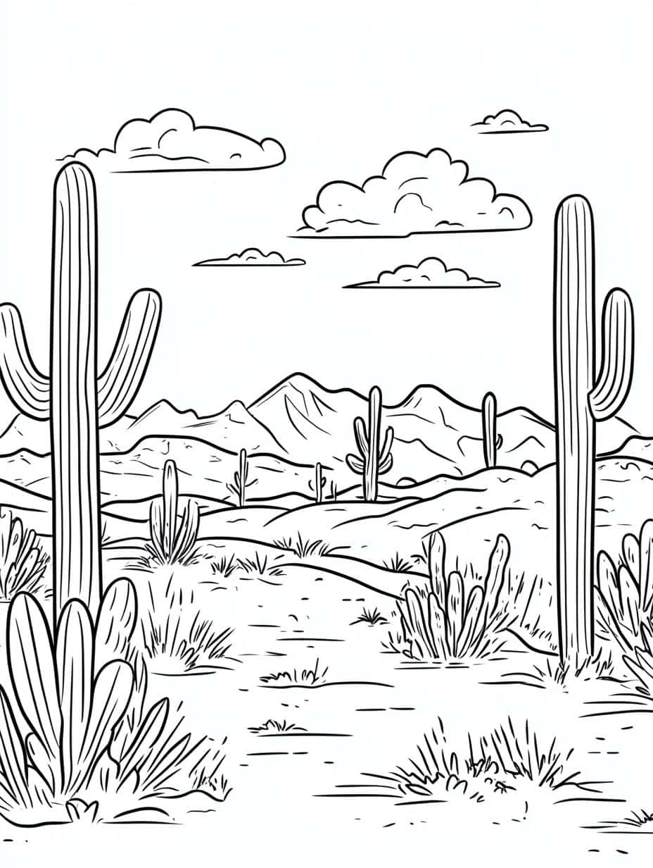 Desert Clound Coloring Pages