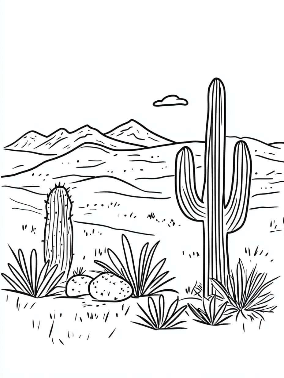 Desert Dunes Coloring Pages