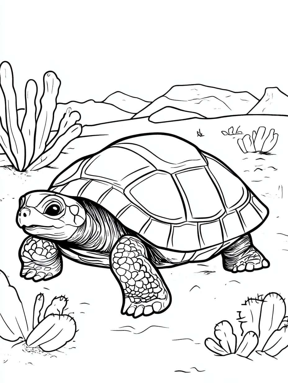 Desert Tortoise Coloring Pages