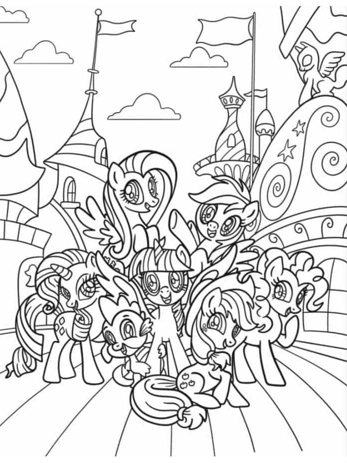 Detailed My Little Pony Friendship Is Magic Coloring Sheet