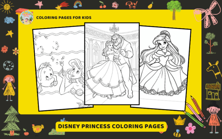 Disney Princess Coloring Pages Featured Image Min