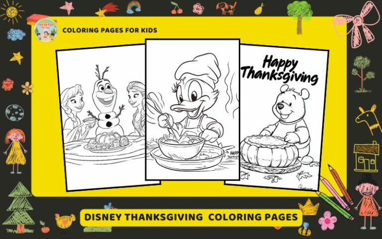 Disney Thanksgiving Coloring Pages Featured Image