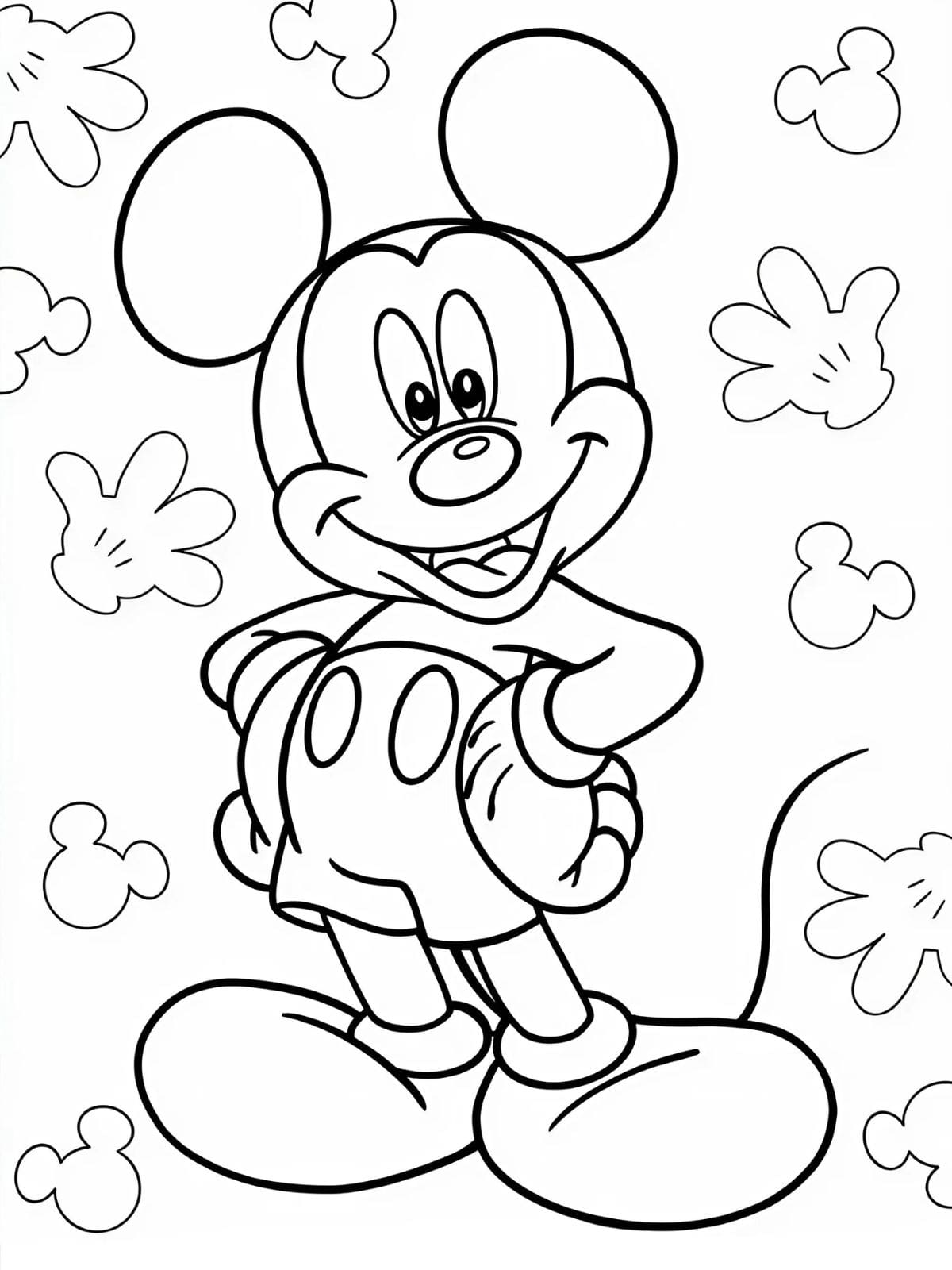 Disneyland Mickey Mouse Coloring Pages