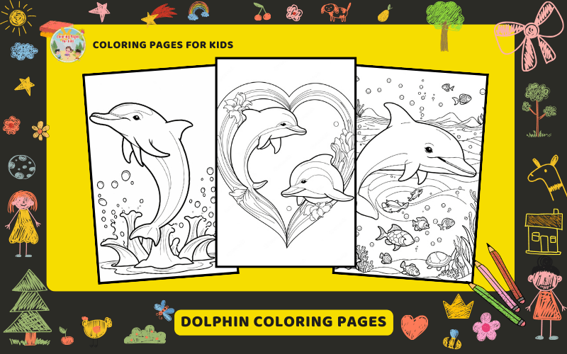 Dolphin Coloring Pages Featured Image Min