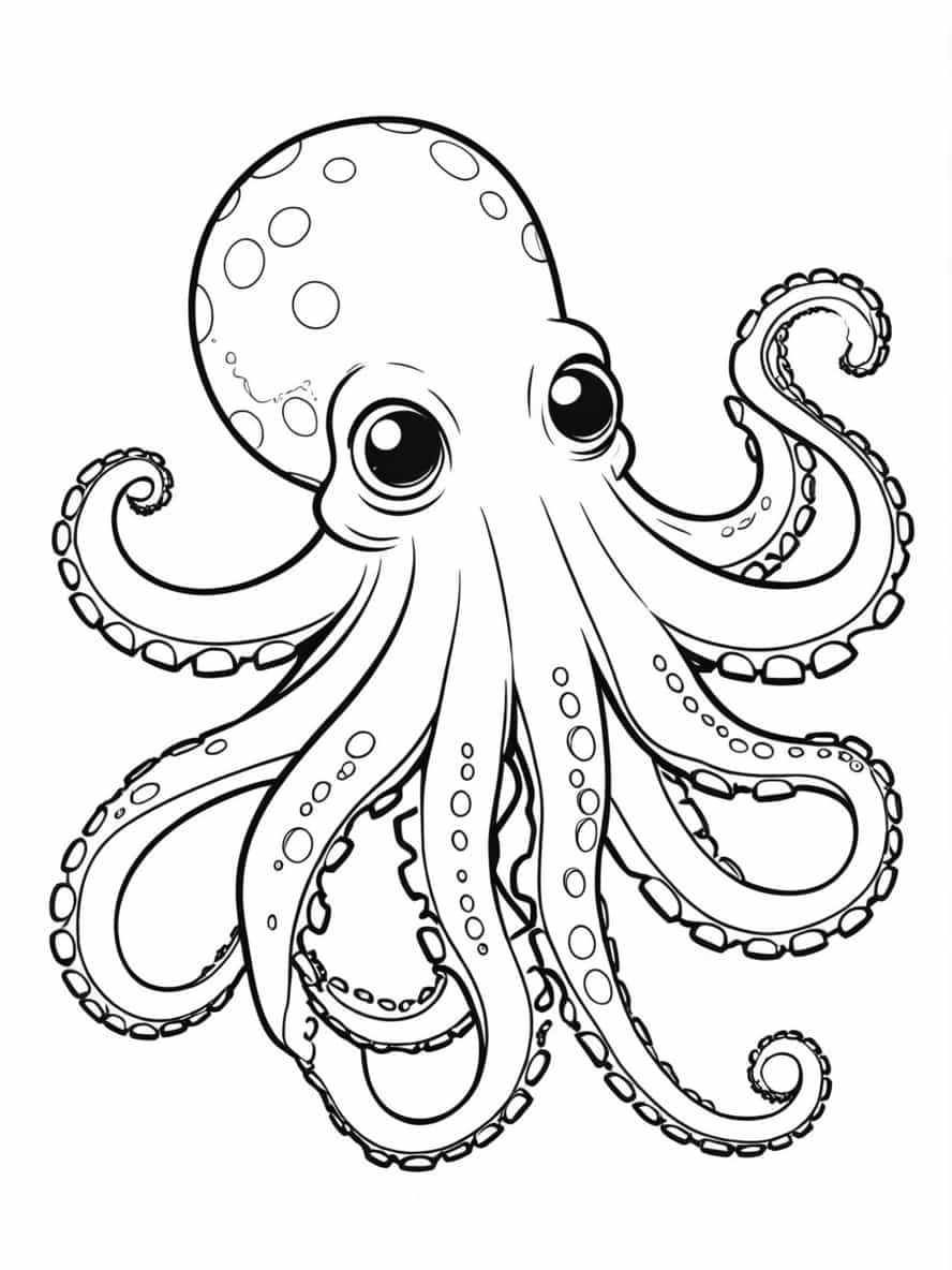 East Pacific Red Octopus Coloring Pages