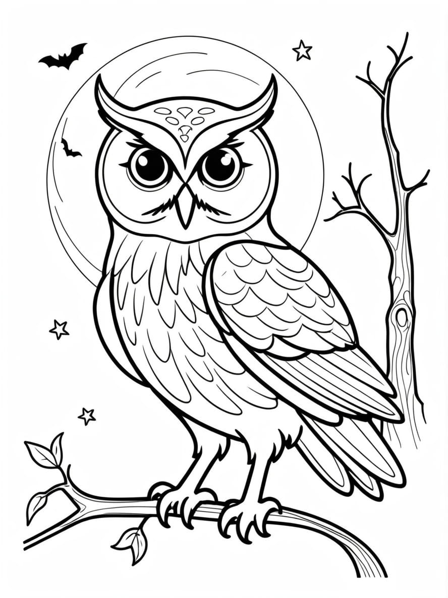 Eastern Screech Owl Coloring Pages