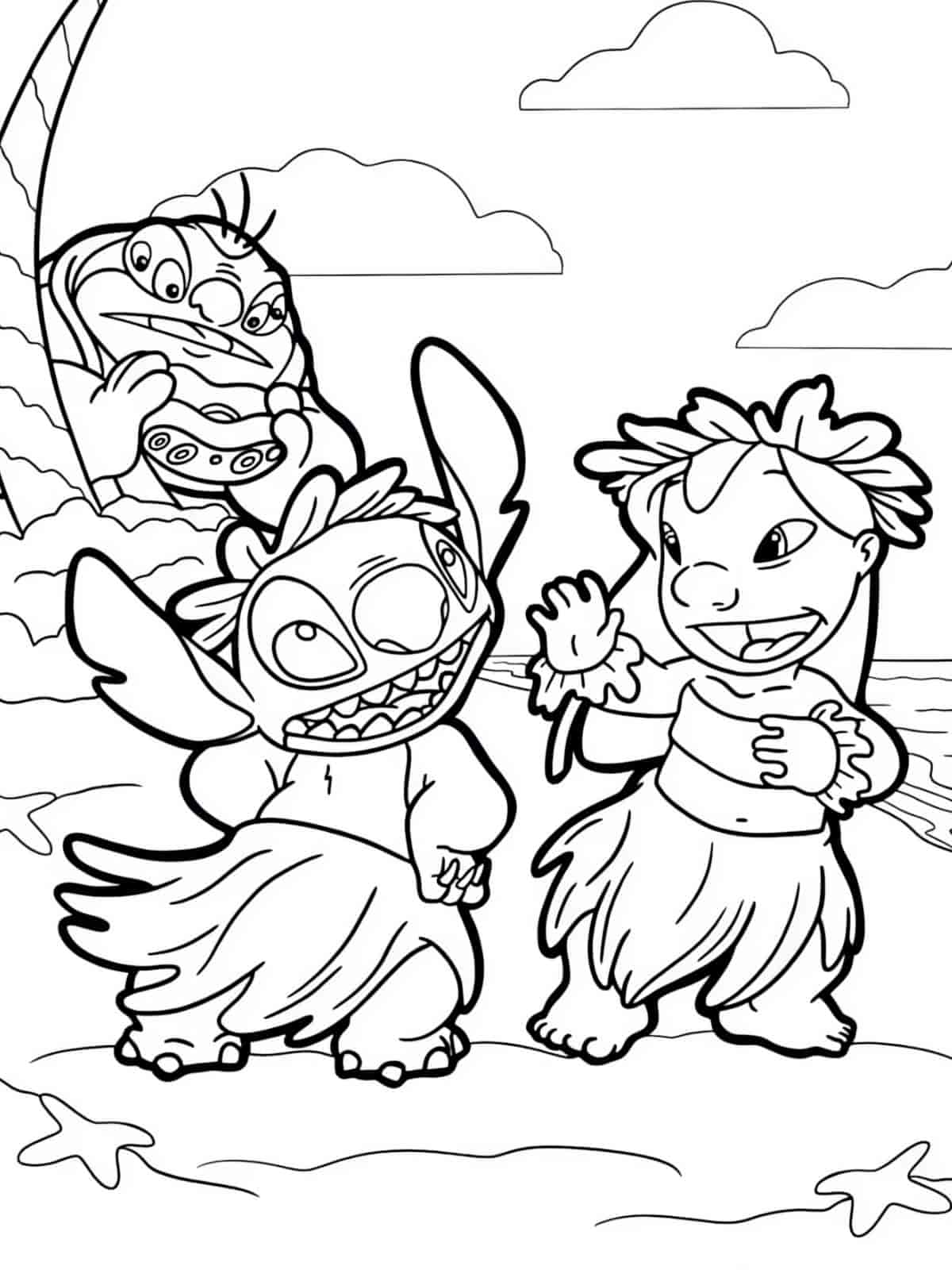 Easy Lilo Stitch Jumba Coloring Pages