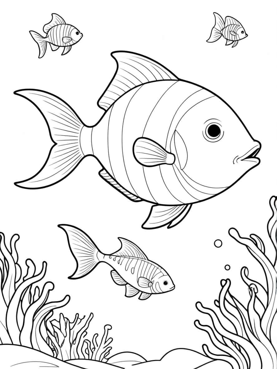 Easy Sunfish Coloring Pages Coloringpagesforkids Net