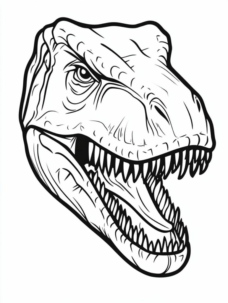 20+ TRex dinosaur coloring pages