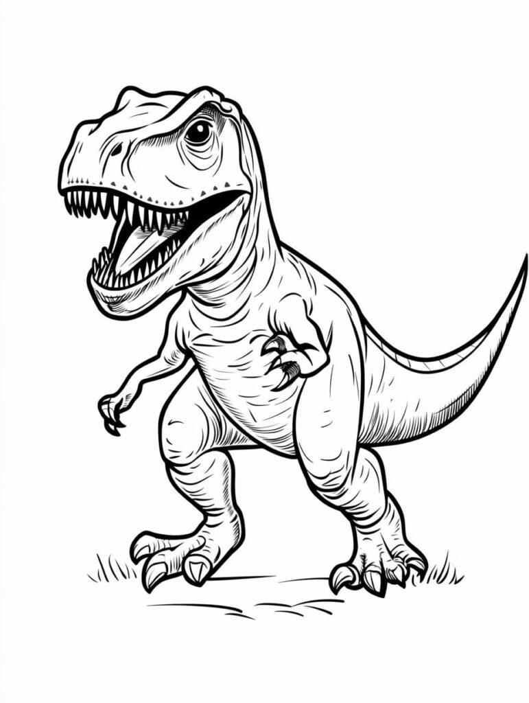 20+ TRex dinosaur coloring pages