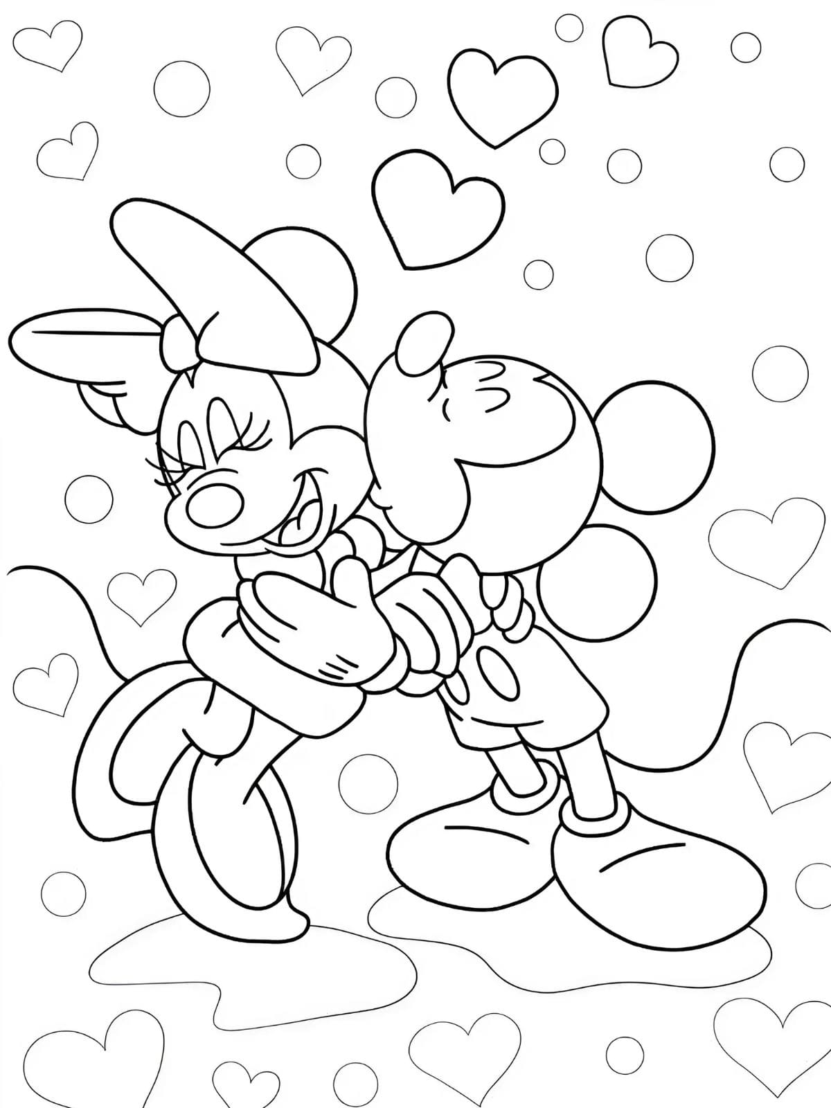 Easy To Color Mickey Mouse Coloring Pages