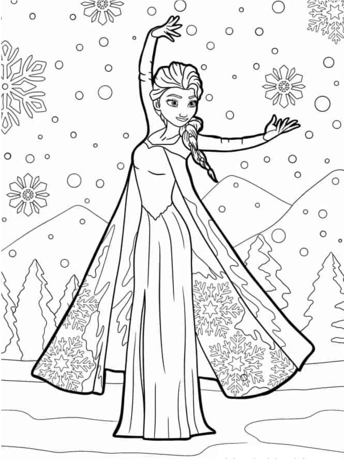 Elsa Coloring Page For Girls