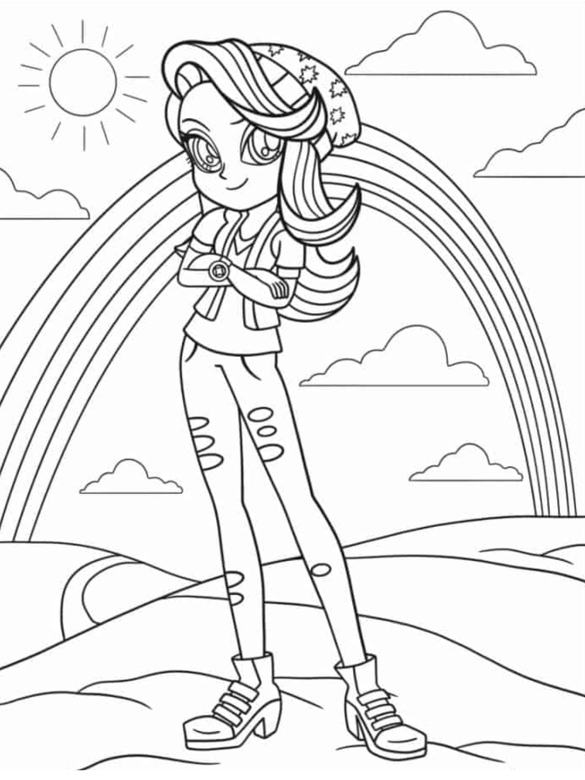 Equestria Girls Starlight Glimmer Coloring Page