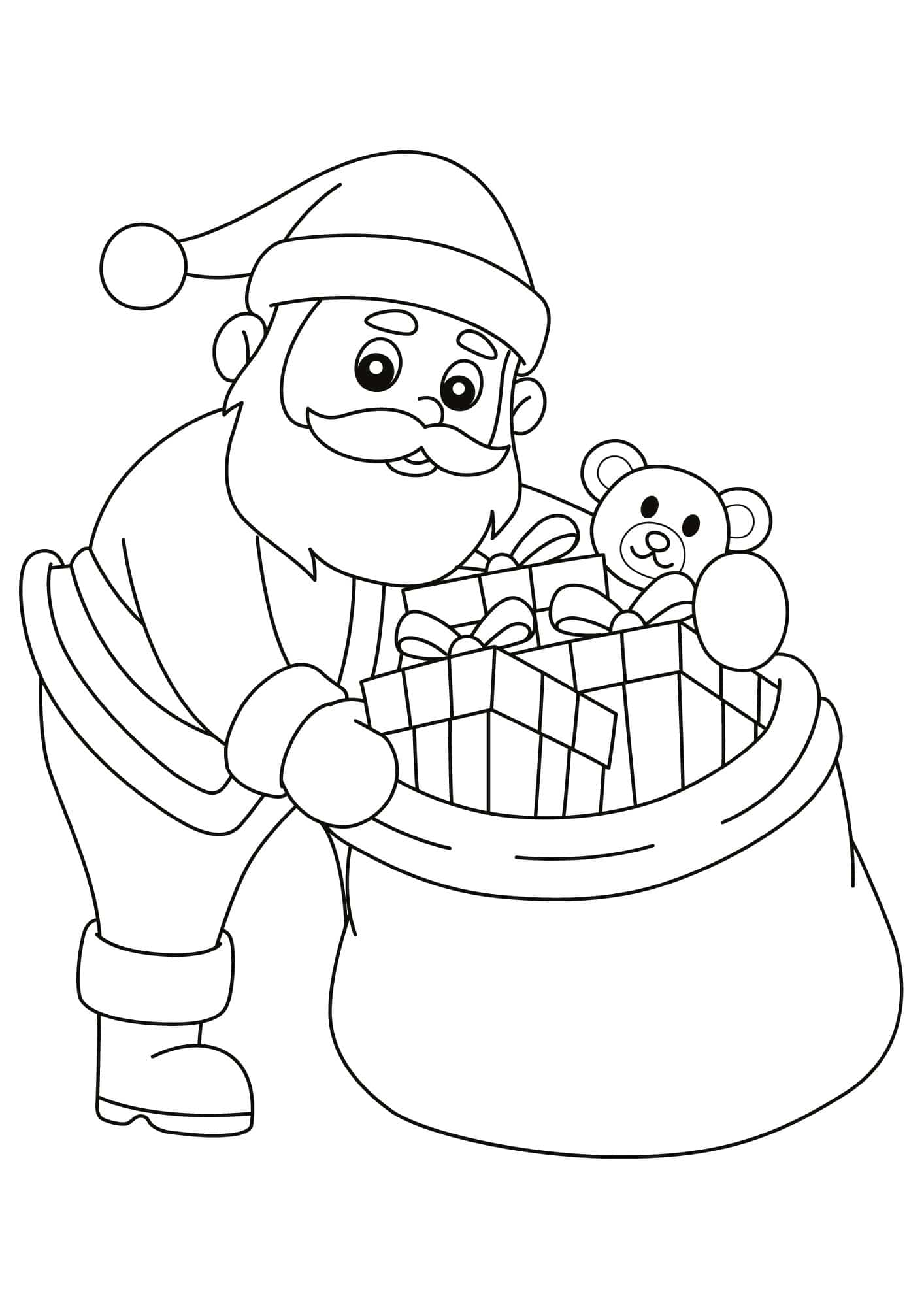 First Grade Santa Claus Coloring Pages