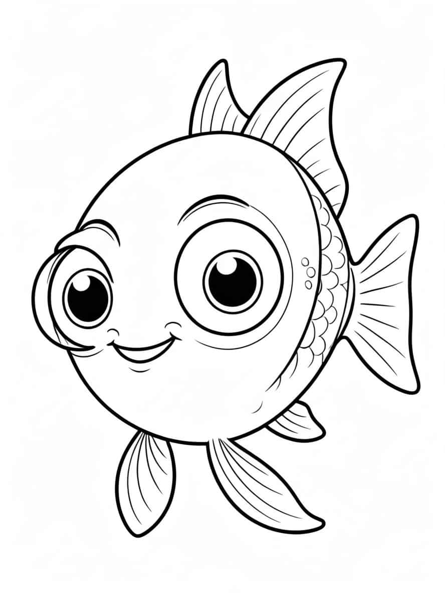 Fish With Big Eyes Coloring Pages