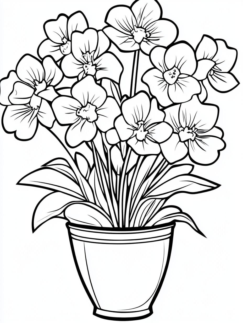 Flower Chrysanthemum Coloring Pages