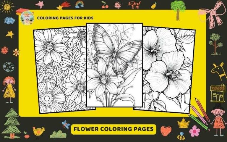 Flower Coloring Pages Featured Image