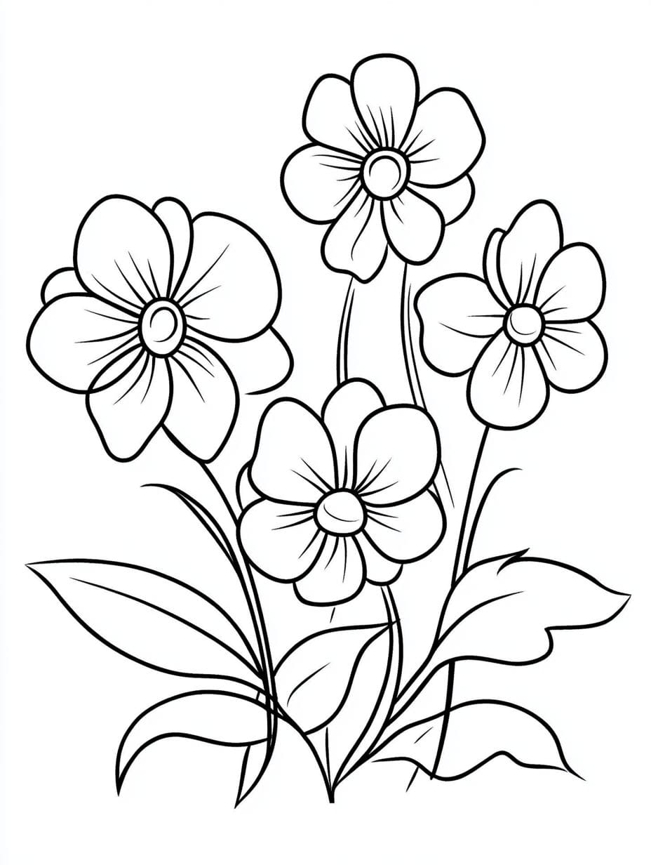 Flower Coloring Pages