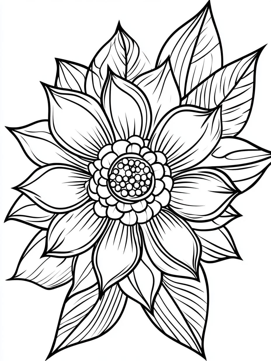 Flower Lotus Coloring Pages