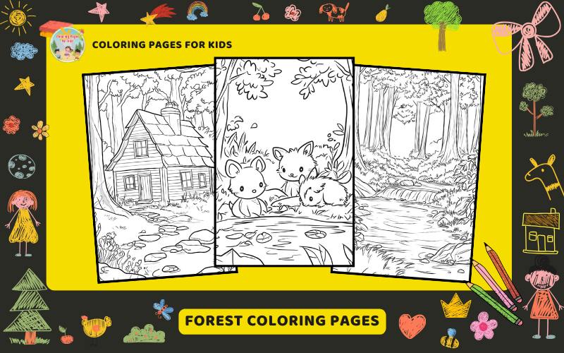 Forest Coloring Pages Featured Image