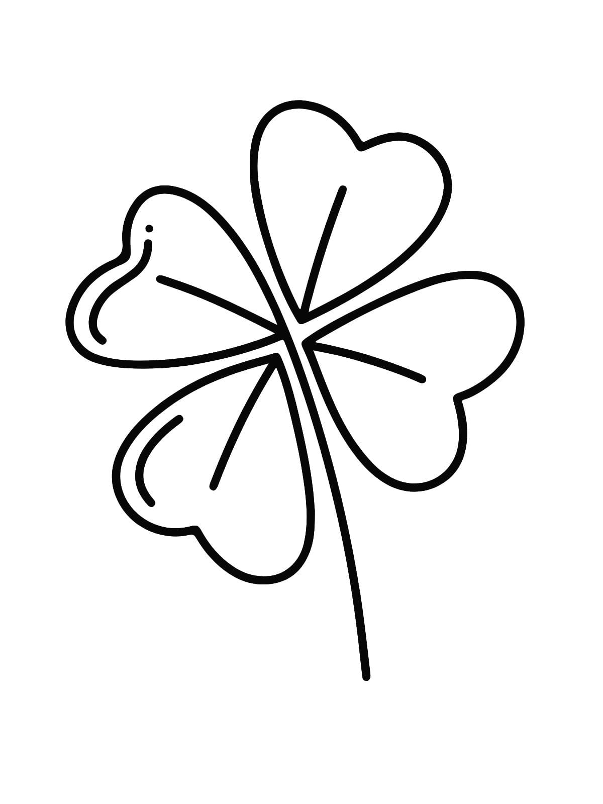 Four Leaf Coloring Pages