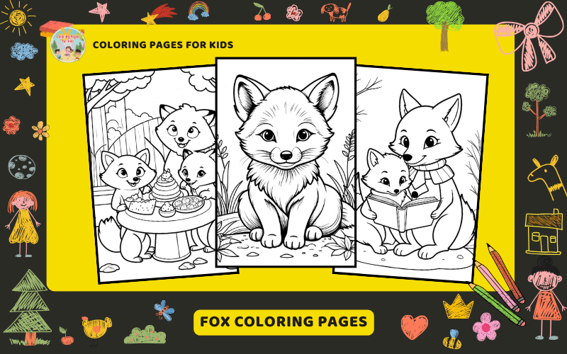 Fox Coloring Pages Featured Image Min