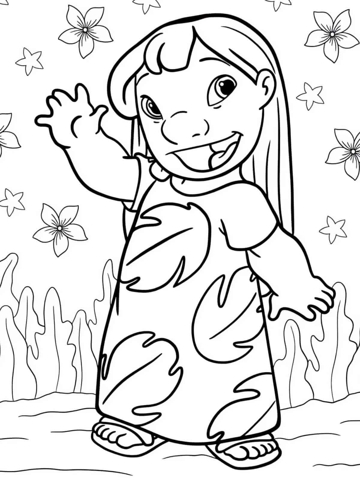 Free Cute Lilo Stitch Coloring Pages