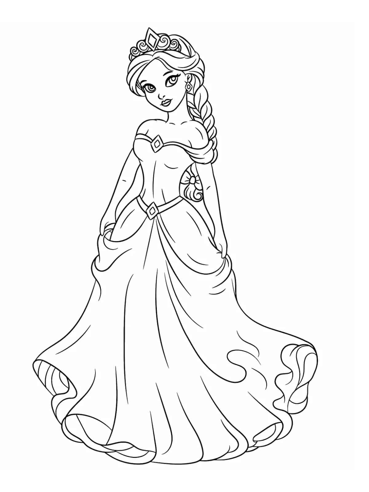 Free Princess Magic Coloring Page