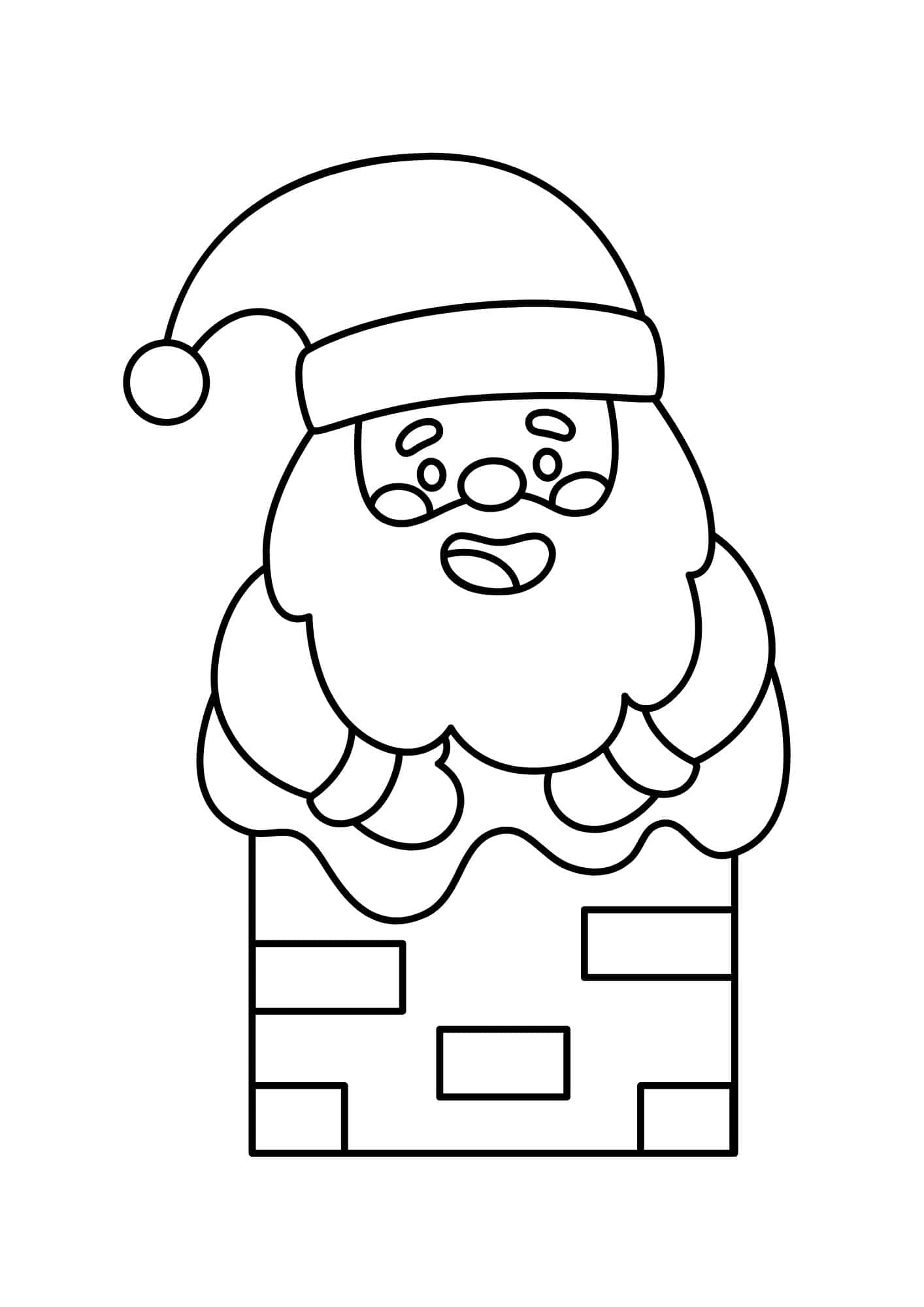 Friendly Santa Claus Coloring Sheets