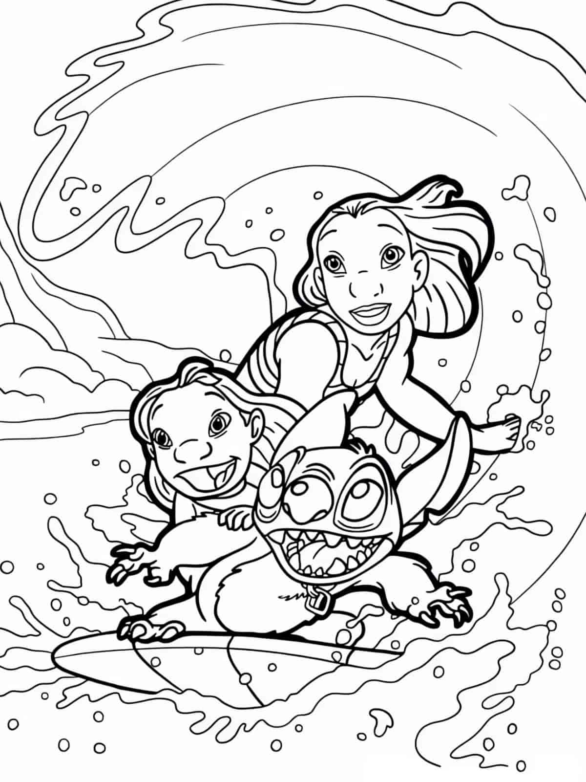 Fun Summer Beach Lilo Stitch Coloring Book