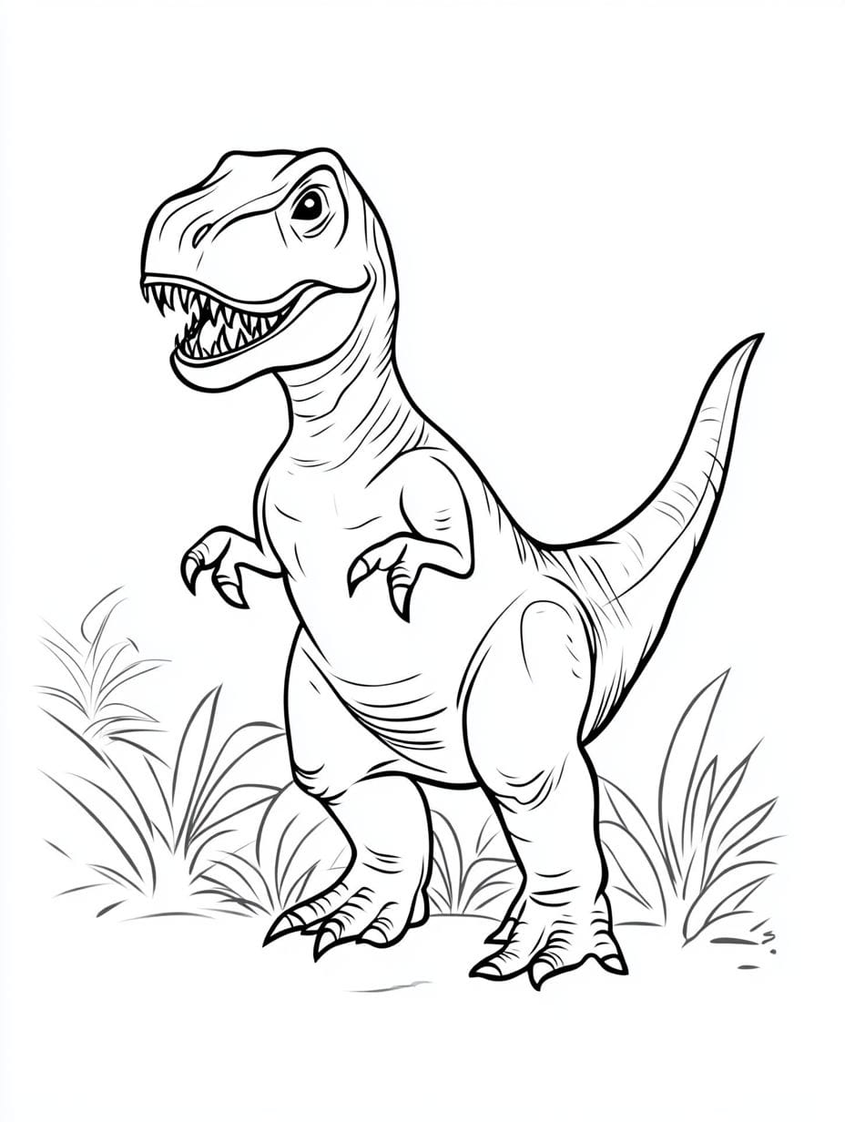 Fun T Rex Dinosaur Coloring Pages