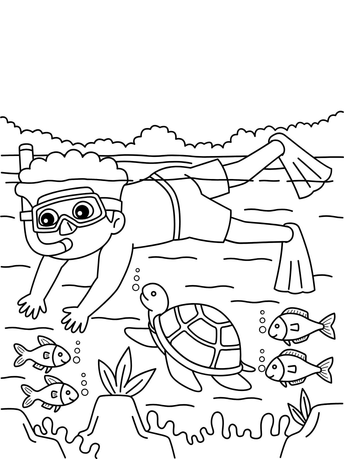 Funny Sea Animals Coloring Pages