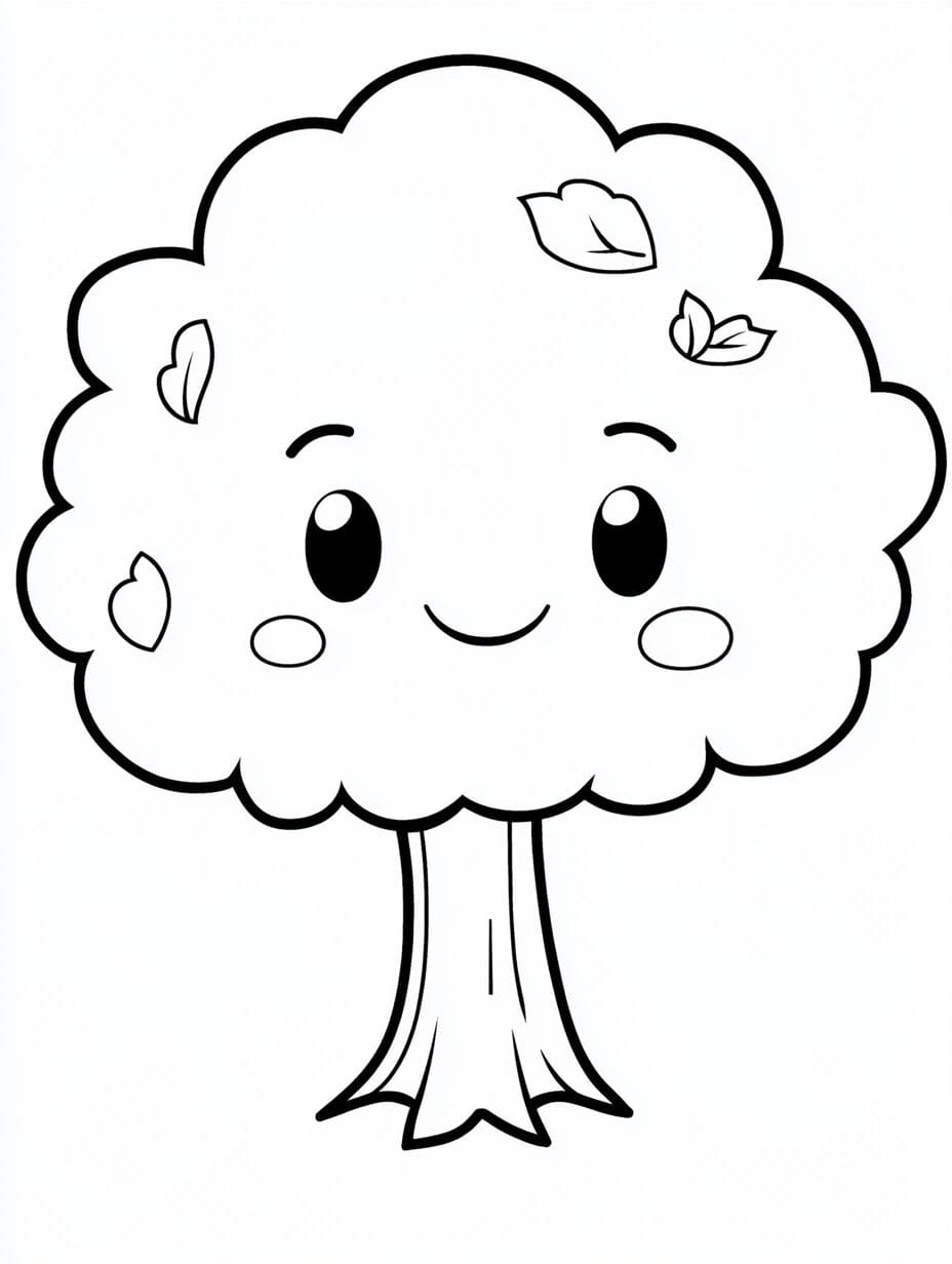 Funny Tree Coloring Sheets