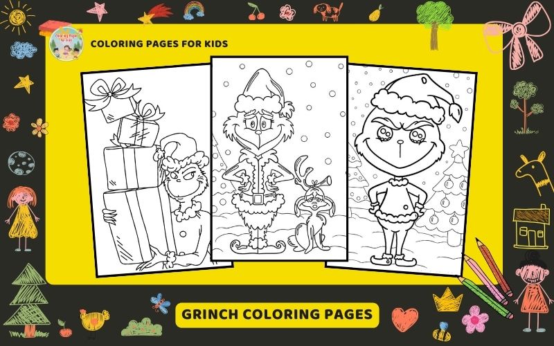 Grinch Coloring Pages Featured Image