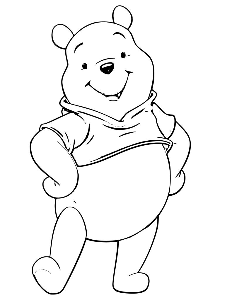 Happy Winnie The Pooh Coloring Pages