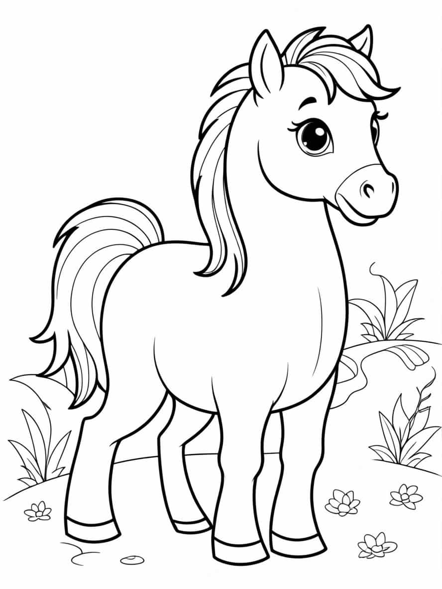 Horse Coloring For Preschoolers Coloring Pages