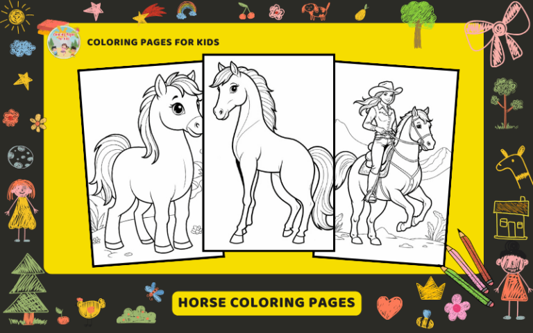 Horse Coloring Pages Featured Image