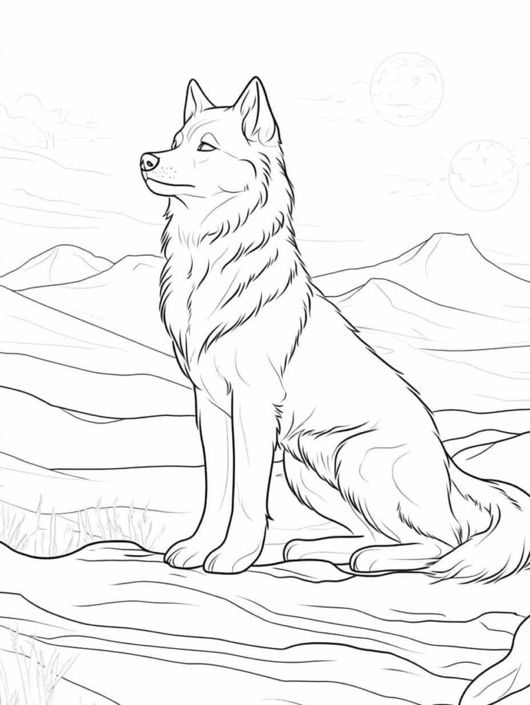 Collection of 30+ printable husky coloring pages - Coloringpagesforkids.net