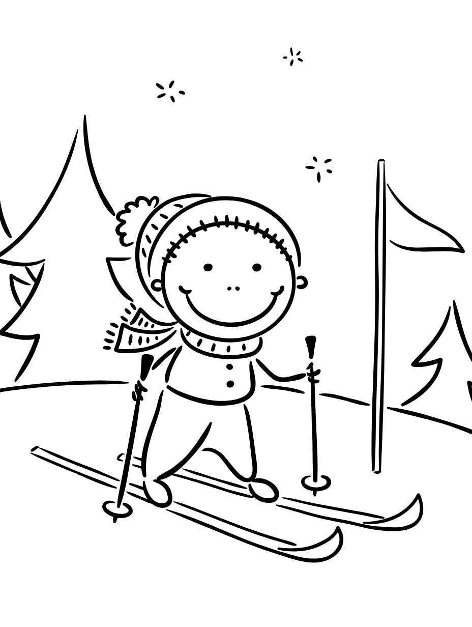 Ice Skating Coloring Pages