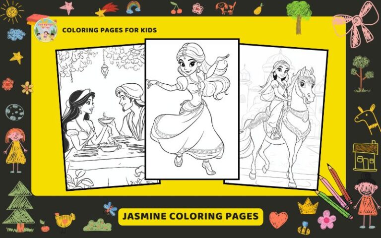 Jasmine Coloring Pages Featured Image