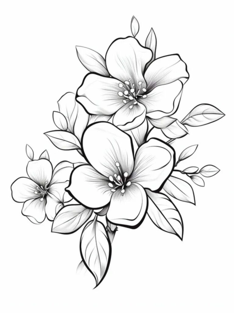 20+ Printable Jasmine Flower Coloring Pages - Coloringpagesforkids.net