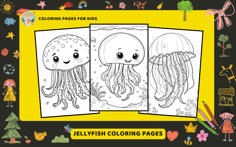 Jellyfish Coloring Pages Featured Image